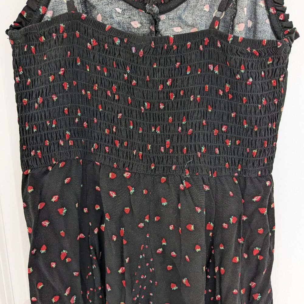 NWOT Wild Fable Black Strawberry Print Mini Dress - Picture 5 of 7